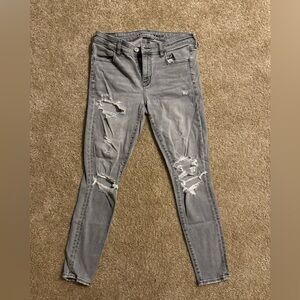 Grey American Eagle skinny jeans